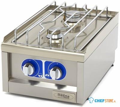 Maxima Kookplaat Horeca - 2 Pitten - Enkel - 60 cm Diep - Gas - 09391510