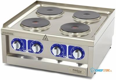 Maxima Kookplaat Horeca - 4 Pitten - Dubbel - 60 cm Diep - 400V - 09391530