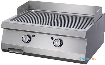 Maxima Heavy Duty Grillplaat - Gegroefd Chroom - Dubbel - 70 cm Diep - Elektrisch - 09395055