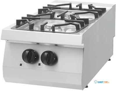 Maxima Heavy Duty Kookplaat - 2 Pitten - Enkel - 70 cm Diep - Gas - 09396001