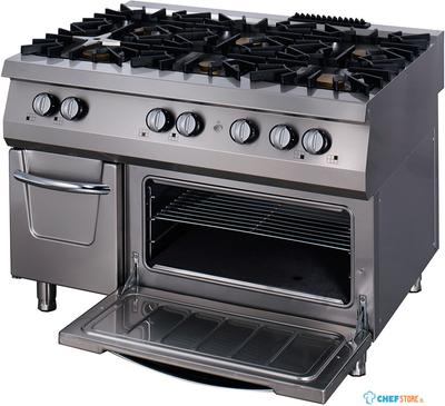 Maxima Premium Fornuis - 6 Pitten - Driedubbel - 90 cm Diep - incl. Oven - Gas - 09398502