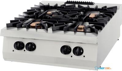Maxima Premium Kookplaat - 4 Pitten - Dubbel - 90 cm Diep - Gas - 09398516
