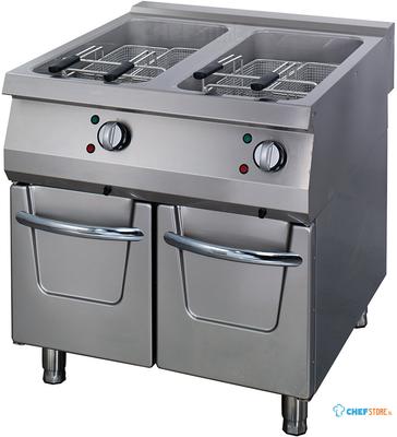 Maxima Premium Friteuse - 2 X 22 L - Dubbel - 90 cm Diep - met Tapkraan - Elektrisch - 09398608
