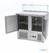 Maxima Pizzawerkbank - 90 cm - 2 Deuren - 5 X 1/6 GN - incl. Glazen Afdekking - 09400207 2