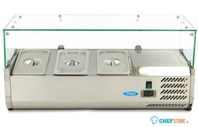 Maxima Opzetkoelvitrine - 95 cm - 3 X 1/3 GN Bakken - 09400317