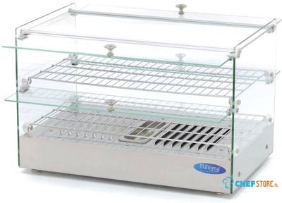 Maxima Warmhoudvitrine - 50 L - 55 cm - 2 Niveaus - 09400780