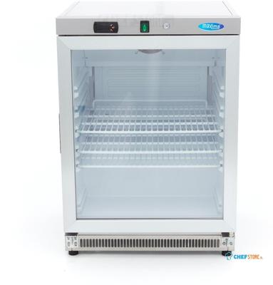 Maxima Koelkast - 200 L - RVS - met Glazen Deur - 09405010