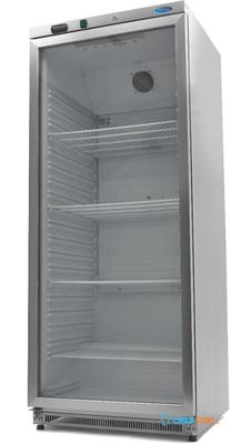 Maxima Koelkast - 600 L - RVS - met Glazen Deur - 09405034