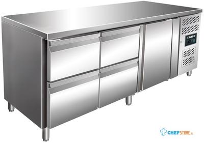 SARO Gekoelde Werkbank met 1 Deur en 2x Sets van 2 Lades Model KYLJA 3140 TN 1