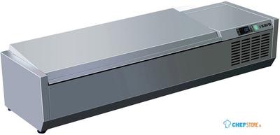 SARO Opzet Koelvitrine met Deksel 1/3 GN Model VRX 1200 S/S 1