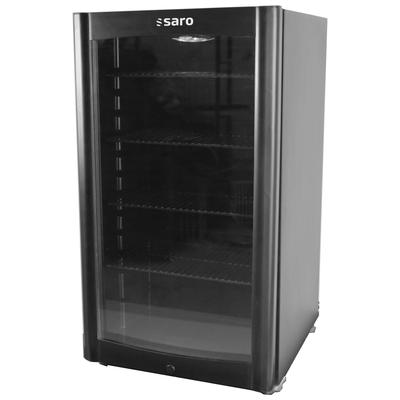 SARO Koelkast met Glazen Deur Zwart Model DK 90 1