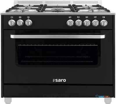 SARO Multifunctioneel Gasfornuis met Elektrische Oven Model TS95C61LNE Zwart - TS95C61LNE ZWART 1