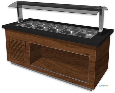 SARO Warm Buffet Model PREMIUM LINE SB H 200 Okkernoot - PREMIUM LINE SB-H 200 OKKERNOOT 1