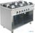 SARO Gasfornuis met Open Onderstel Model E7/KUPG6BA 1
