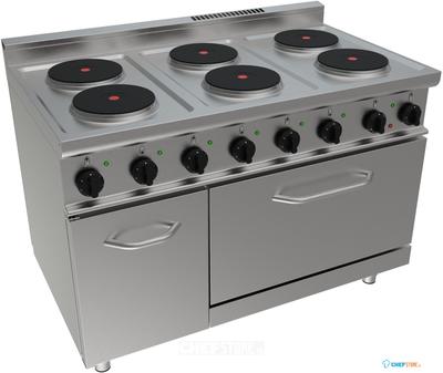 SARO Elektrisch Fornuis met Elektrische Oven Model E7/CUET6LE 1