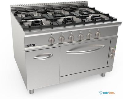 SARO Gasfornuis + Elektrische Oven 6 Branders LQ Model LQ / CUG6NE 1