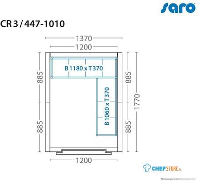 Koelcel met motor | 137 x 177cm | Saro | 447-1010 1