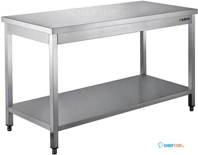 SARO Roestvaststalen Tafel Gedemonteerd met Legbord 700 mm Diepte 1500 Mm - 456-7015 1