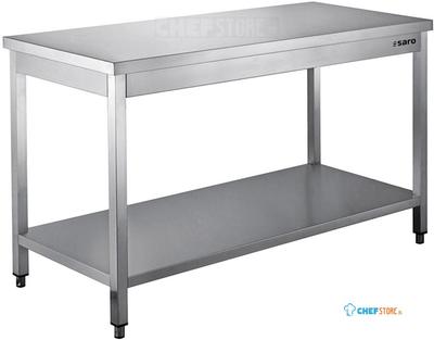 SARO Roestvaststalen Tafel Gedemonteerd met Legbord 700 mm Diepte 1600 Mm - 456-7020 1