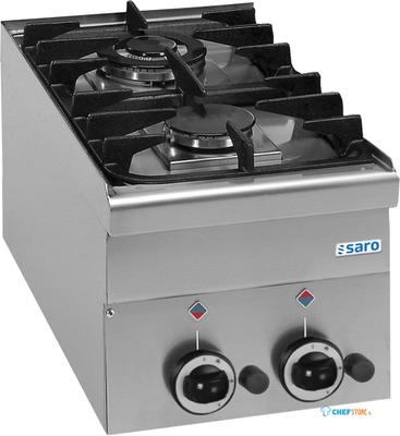 SARO Gasfornuis 2 Branders Tafelmodel 600 Line Model G2S6 - 504-1015 1