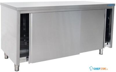 SARO Roestvaststalen Wandkast Schuifdeur 600 mm Diepte 2000 Mm - 600-2025 1