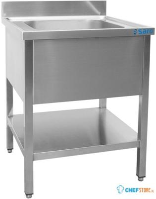 SARO Spoeltafel met 1 Wasbak Gecentreerd 600 mm Diepte 700 Mm - 600-2500 1