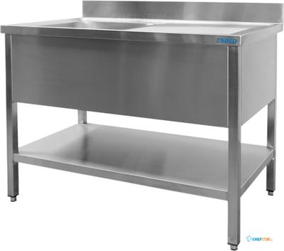SARO Spoeltafel met 1 Wasbak Links 600 mm Diepte 1800 Mm - 600-2525L 1