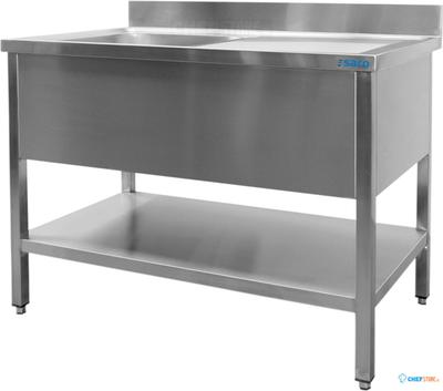 SARO Spoeltafel met 1 Wasbak Links 600 mm Diepte 2000 Mm - 600-2530L 1