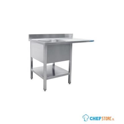 SARO Spoeltafel voor Vaatwasser met 1 Bak Links 600 mm Diepte 1400mm - 600-2605L 1