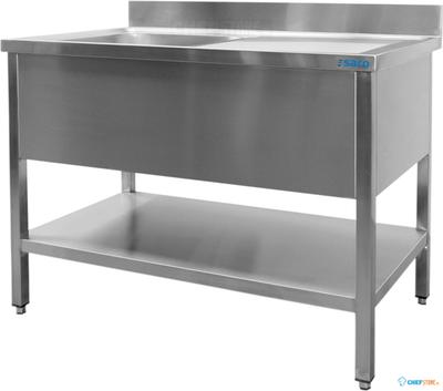 SARO Spoeltafel met 1 Wasbak Links 700 mm Diepte 1200 Mm - 700-2510L 1