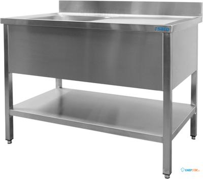 SARO Spoeltafel met 1 Wasbak Links 700 mm Diepte 1400 Mm - 700-2515L 1