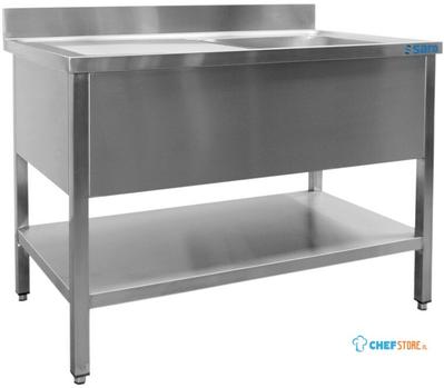 SARO Spoeltafel met 1 Wasbak Rechts 700 mm Diepte 1600 Mm - 700-2520R 1