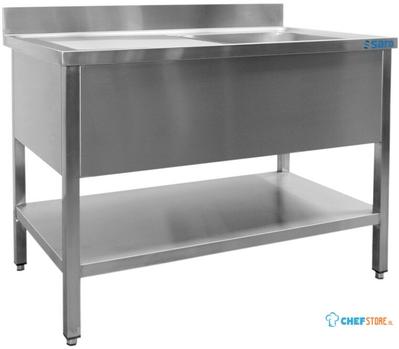 SARO Spoeltafel met 1 Wasbak Rechts 700 mm Diepte 1800 Mm - 700-2525R 1