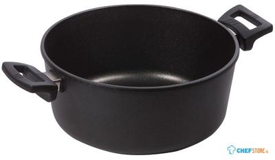 Eurolux Premium Kookpan Ø 28 cm - 12 5 cm Hoog 6,5 Liter Inclusief Glazen Deksel - EU650-3-SET 1