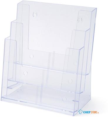 Scritto® Folderhouder Balie/Wand 3x A4 Staand - 3DA4P