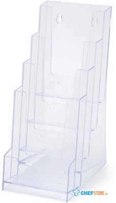 Scritto® Folderhouder Balie/Wand 4x 1/3 A4 Staand - 4D13A4P
