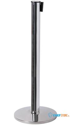 Syna Afzetpaal Flexi Chroom met 2,7 M Trekband Zwart - BBCHROME