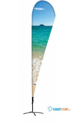 Syna Beach Flag Alu Drop 235 cm Totale Hoogte - BFAD235