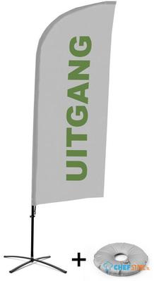 Syna Beach Flag Alu Wind Complete Set Uitgang Grijs Nederlands Kruisvoet - BFAW310-CB30-WB-I105