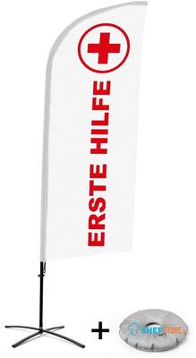 Syna Beach Flag Alu Wind Complete Set EHBO Duits Kruisvoet - BFAW310-CB30-WB-I107