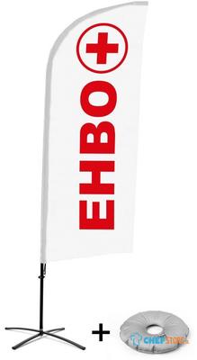 Syna Beach Flag Alu Wind Complete Set EHBO Nederlands Kruisvoet - BFAW310-CB30-WB-I108