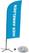 Syna Beach Flag Alu Wind Complete Set hier Melden Blauw Duits Kruisvoet - BFAW310-CB30-WB-I115