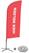 Syna Beach Flag Alu Wind Complete Set hier Melden Rood Nederlands Kruisvoet - BFAW310-CB30-WB-I119