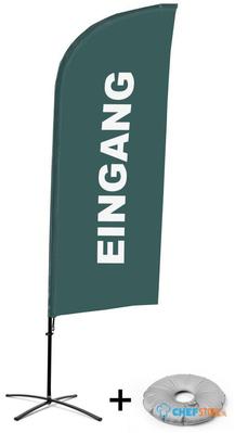 Syna Beach Flag Alu Wind Complete Set Ingang Grijs Duits Kruisvoet - BFAW310-CB30-WB-I121