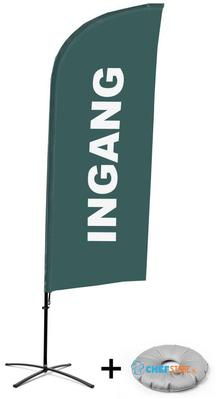 Syna Beach Flag Alu Wind Complete Set Ingang Grijs Nederlands Kruisvoet - BFAW310-CB30-WB-I122