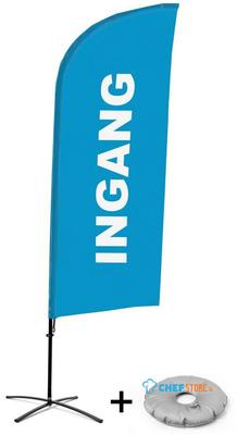 Syna Beach Flag Alu Wind Complete Set Ingang Blauw Nederlands Kruisvoet - BFAW310-CB30-WB-I125