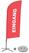 Syna Beach Flag Alu Wind Complete Set Ingang Rood Duits Kruisvoet - BFAW310-CB30-WB-I127