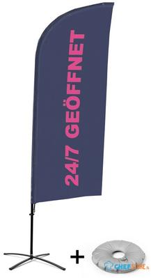 Syna Beach Flag Alu Wind Complete Set Open 24/7 Duits Kruisvoet - BFAW310-CB30-WB-I130