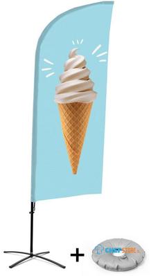 Syna Beach Flag Alu Wind Complete Set IJs Kruisvoet - BFAW310-CB30-WB-I131