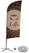 Syna Beach Flag Alu Wind Complete Set Koffie Nederlands Kruisvoet - BFAW310-CB30-WB-I134